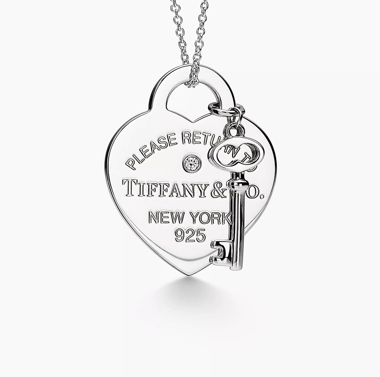 Collana cuore Tiffany con diamante