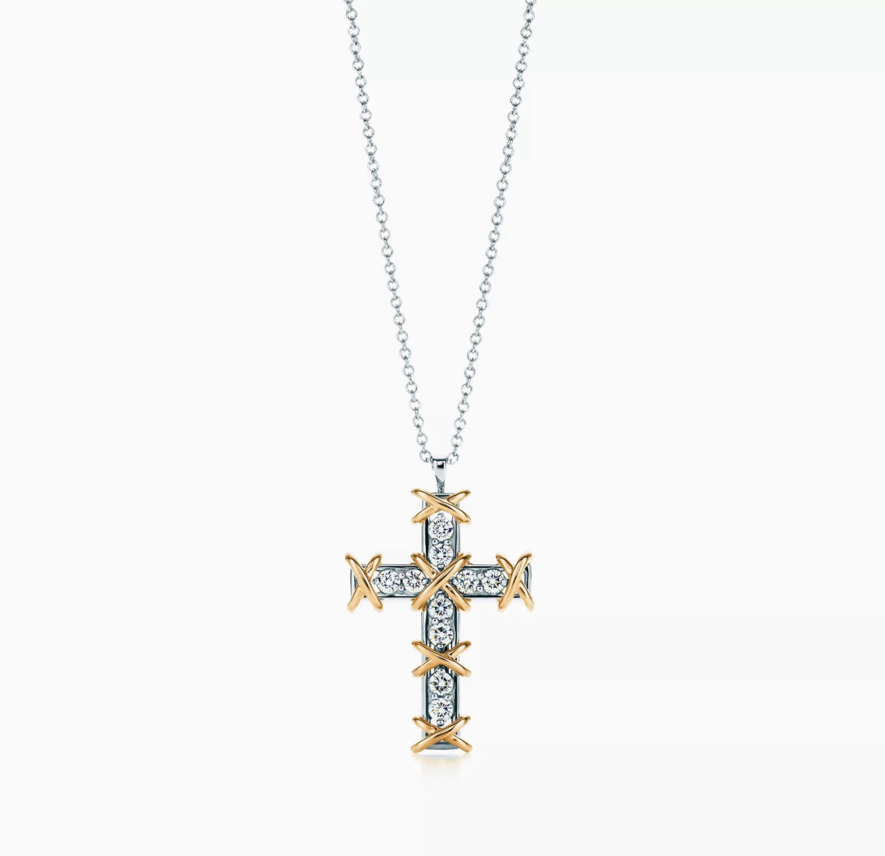Collana Croce Sixteen Stone