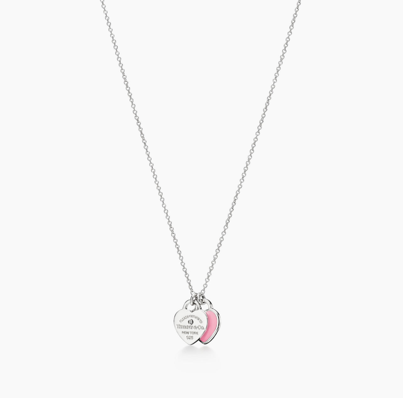 Collana Tiffany Cuore Rosa e Argento