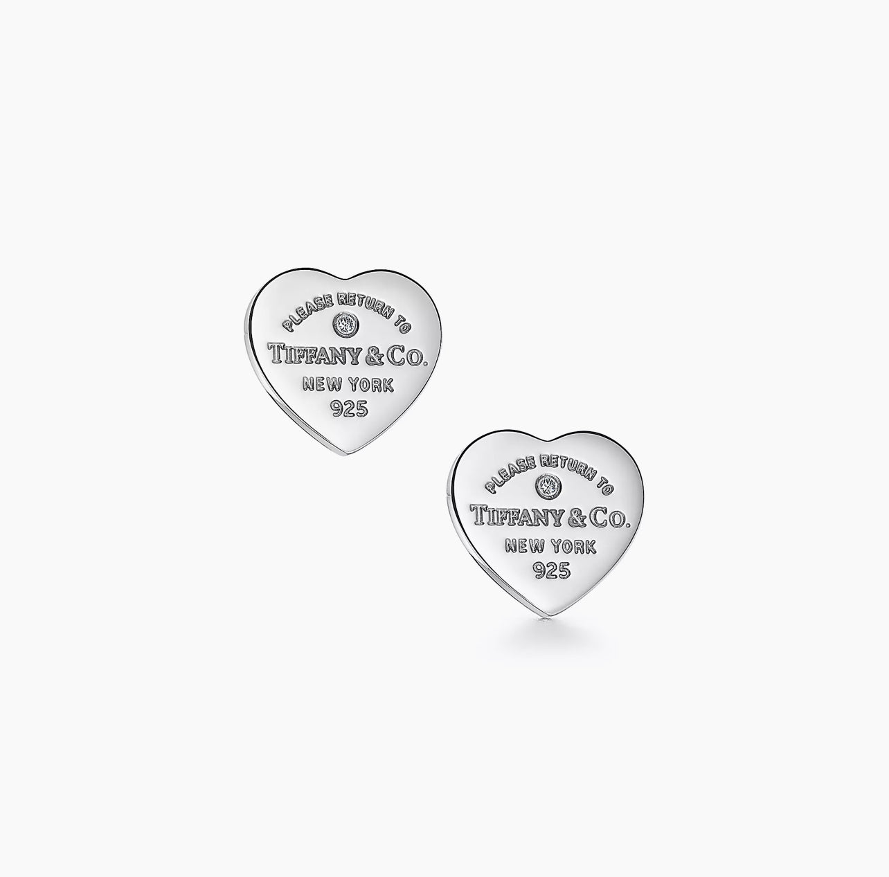 Orecchini cuore Tiffany con diamante