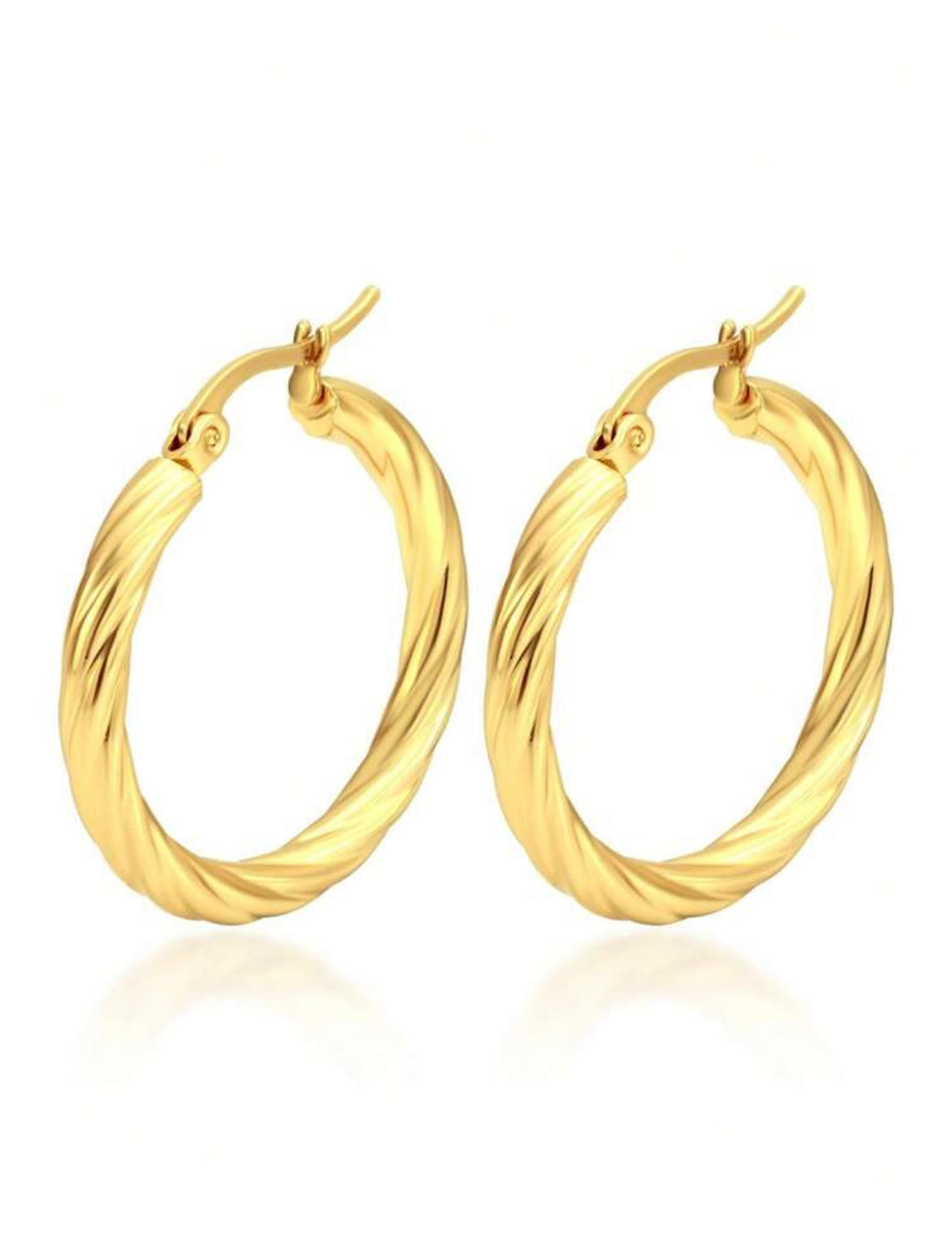 -Orecchini cerchi gold-