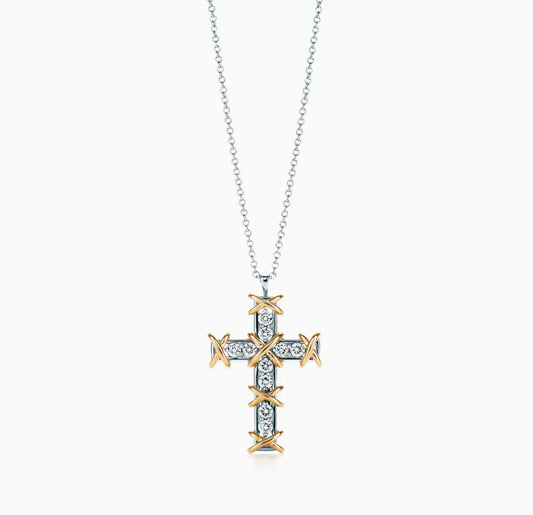 Collana Croce Sixteen Stone