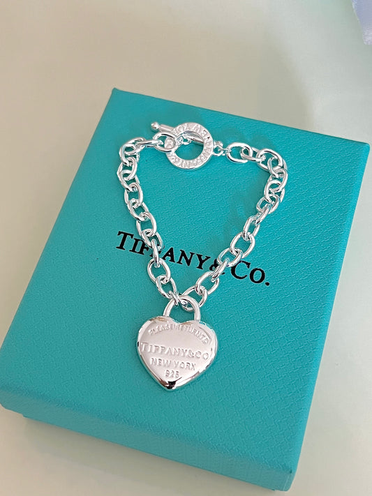 Tiffany Full Heart Toggle argento