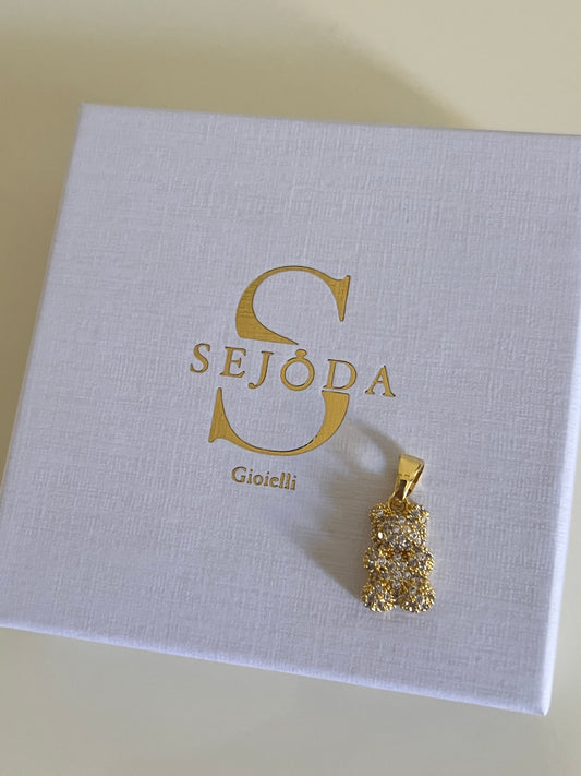 Charm Teddy diamantato