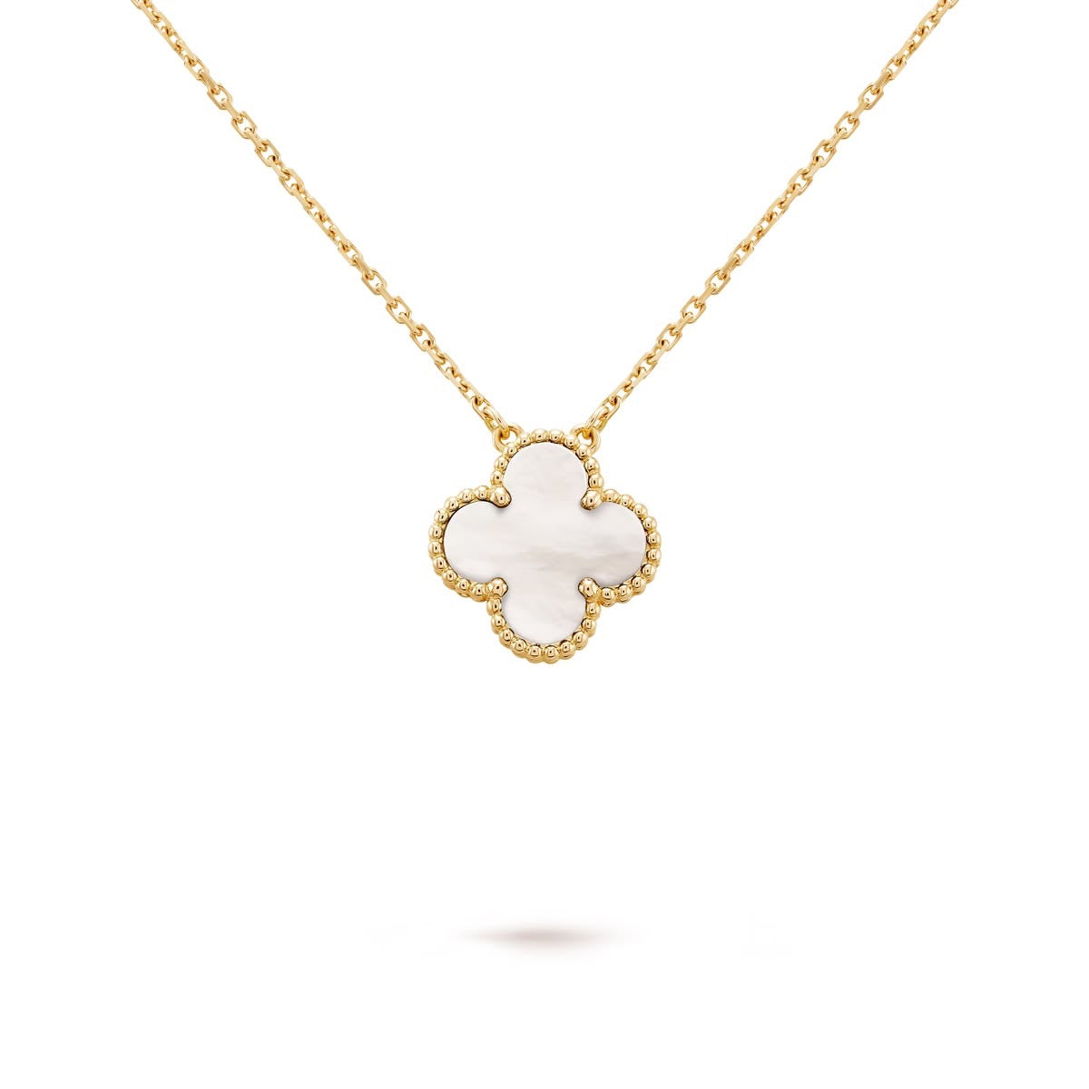 Collana Quadrifoglio madreperla bianca