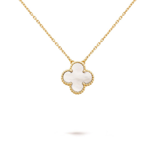 Collana Quadrifoglio madreperla bianca